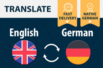 translate english to german and vice versa