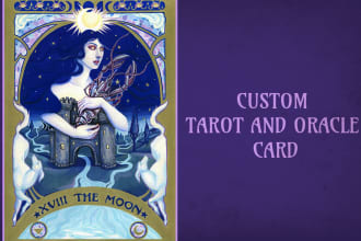 design your custom art nouveau or vintage tarot card