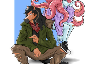 draw furry character and cartoon for you