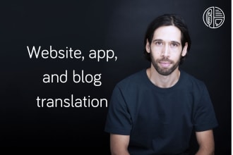 translate your website, blog, or app in english or french