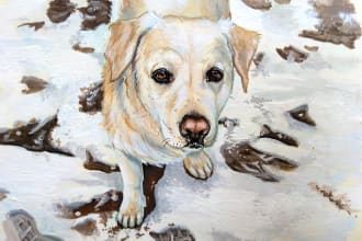 hand paint a portrait of your pet