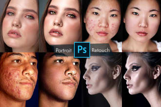 high end photoshop you portrait, skin retouch, acne removal