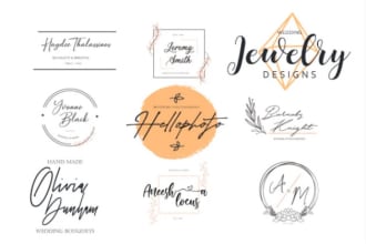 design beautiful initial signature logo of your name