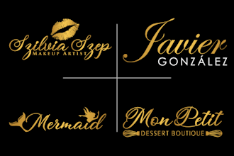 do modern minimalist hand draw signature logo design