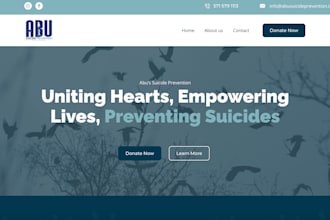 design a nonprofit website, charity website for ngo