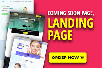 design wordpress landing page, one page website or lead capture page in 24 hours