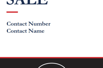 design real estate , offer , sign board etc signage