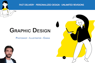 do any graphic design in photoshop, illustrator, canva
