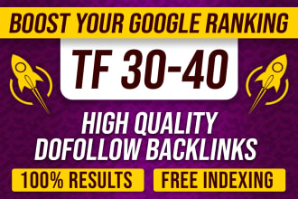 manually build high tf cf dofollow trusted SEO backlinks