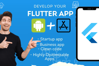 develop flutter hybrid mobile application for android and ios