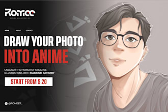 make your photo in anime style illustration