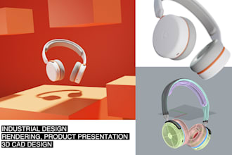 make industrial product design and 3d renderings for manufacturing