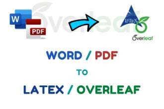 convert word, pdf, or any other document to latex, overleaf