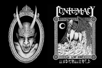 draw dark landscape gothic or atmospheric black metal art