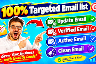 provide targeted verified email list for email marketing