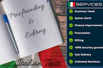 proofread and edit italian texts for grammar and clarity