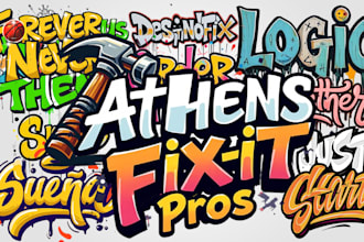 do custom hand drawn graffiti logo and illustration designs