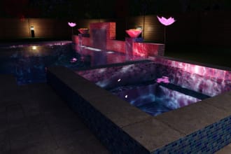 design your garden, backyard,swimming pool patio, terrace and render images