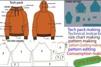 sewing pattern and tech pack maker for your fashion   project