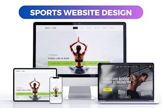 build a gym, yoga, fitness, workout sports, wellness, golf club website