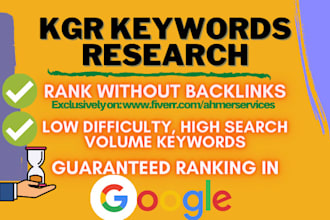 do kgr keyword research, SEO optimization for your website