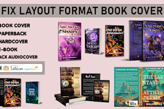do book cover formatting for KDP paperback, hardcover, acx, and ebook