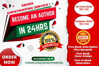 make a great book and ebook or synopsis for you