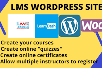 create online courses, lms, educational websites