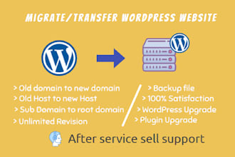 do website migration or transfer to a new host