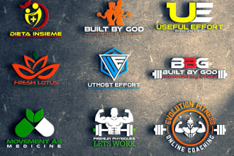 do gym athlete fitness brand modern logo design