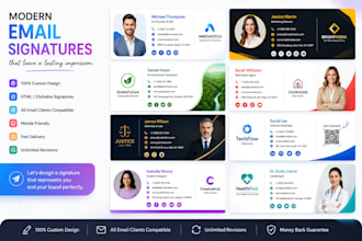 design a png or HTML email header, signature or footer