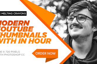 create an amazing youtube thumbnail design in 1 hour
