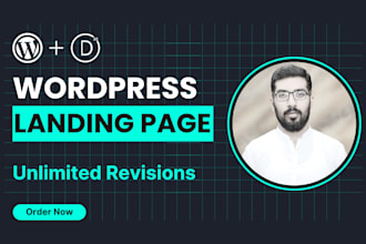 design responsive wordpress landing page or divi landing page