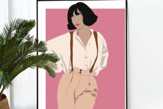 draw a flat illustration