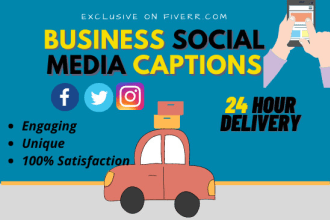 write catchy business social media captions in 24 hours