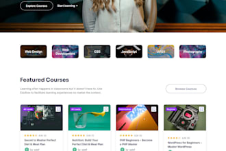 develop wordpress lms website with tutor lms pro