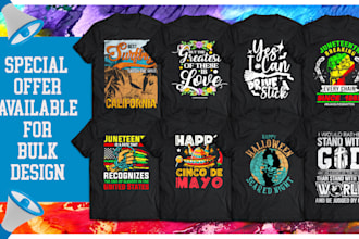 do a custom t shirt and typography t shirt design