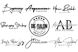 design cursive, signature, handwriting logo