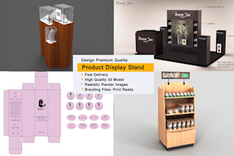 create creative 3d product display, posm and packaging