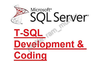 develop code in tsql for sql server database