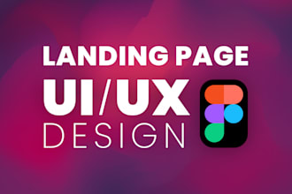 create a modern landing page UI UX design in figma