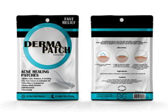 design face mask sachet pouch bag and mockup