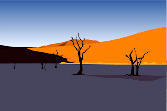 draw vectors landscape, illustrations, background and scenery