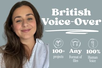 record a professional british female voice over