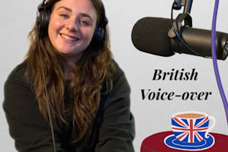 record a professional british female voice over