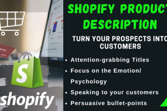 write unique shopify product descriptions that convert