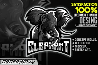 create an awesome elephant mascot for you