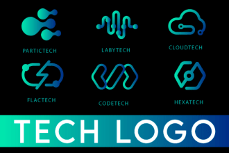 do modern technology, brand identity and crypto logo