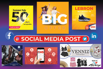 design social media posts, and facebook ads  within 8 hours