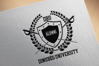 design custom emblem crest, badge stamp university logo